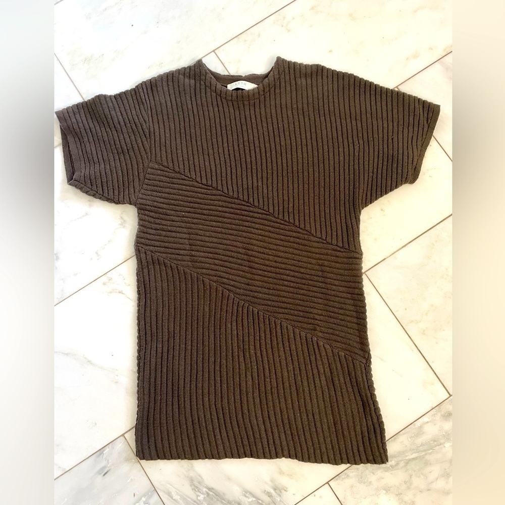 ASTR the Label for Anthropologie, Medium brown soft wool blend knee length dress